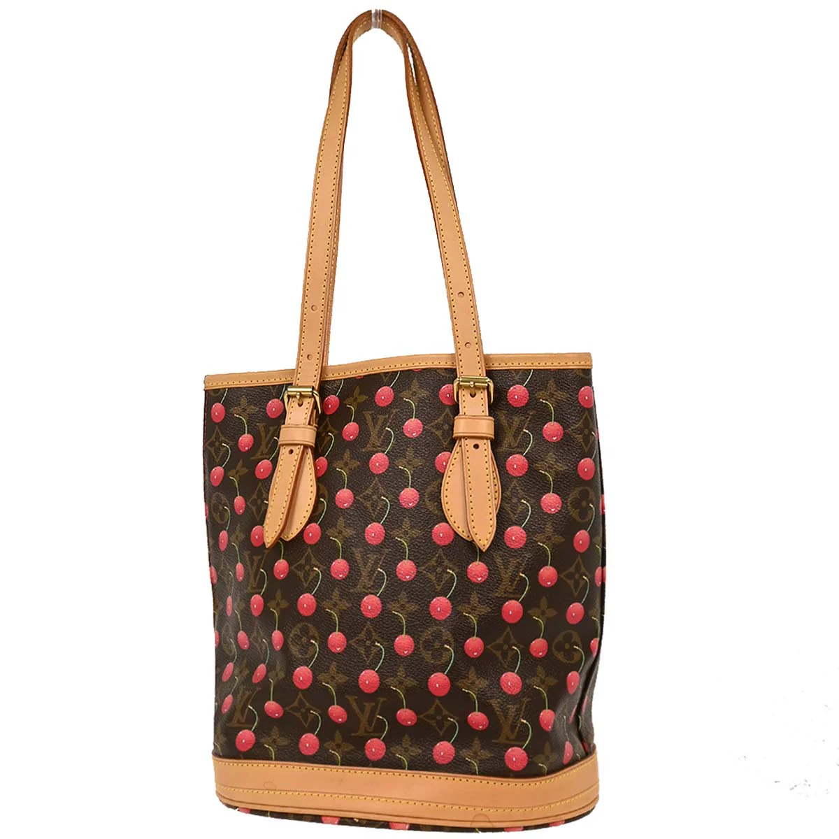 Louis Vuitton Monogram Cherry Bucket PM Tote Handbag M95012 - Image 2