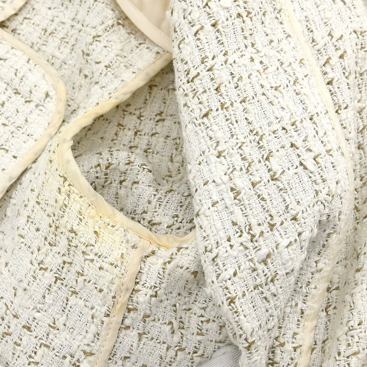 Chanel Single Breasted Jacket White #42 - Image 11