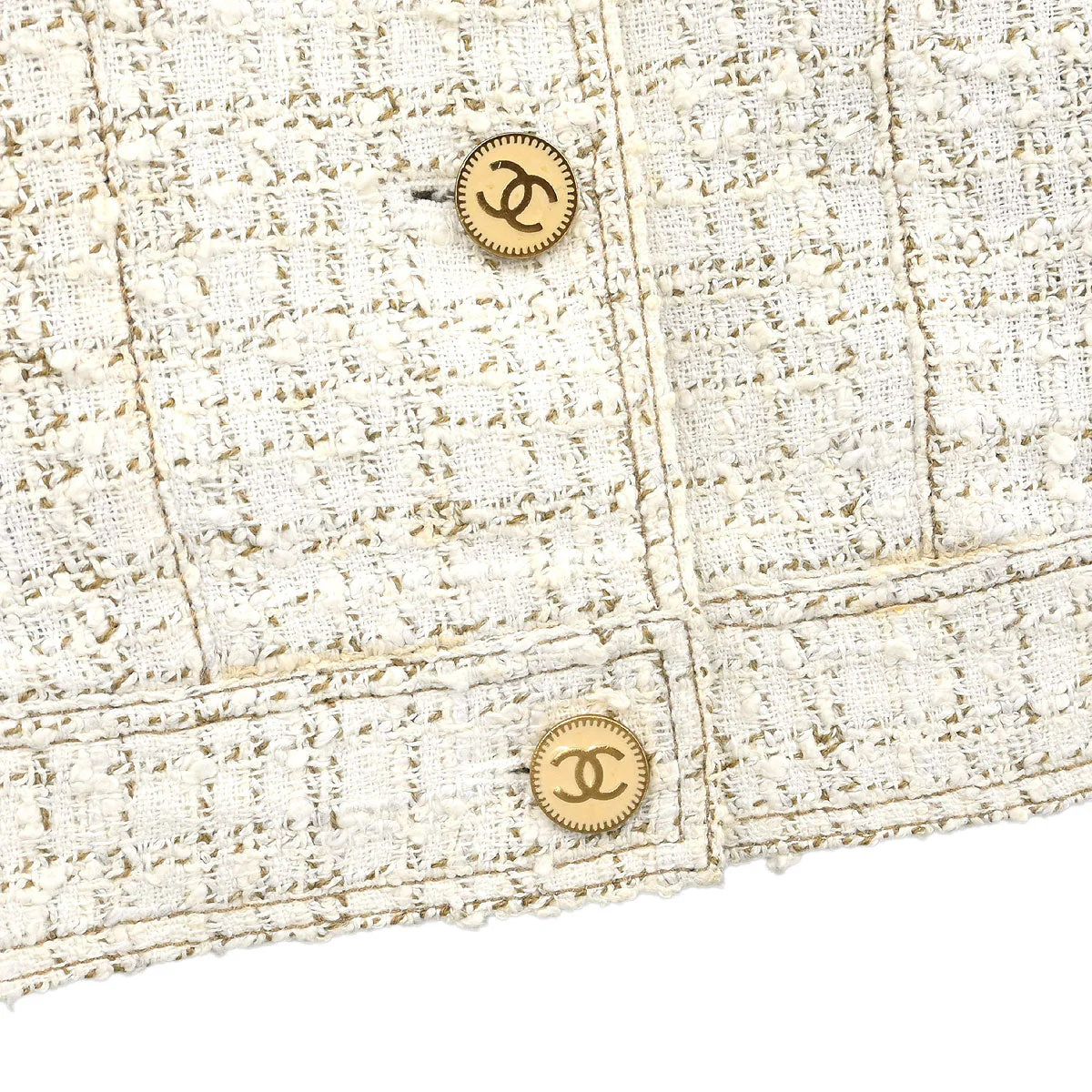 Chanel Single Breasted Jacket White #42 - Image 4