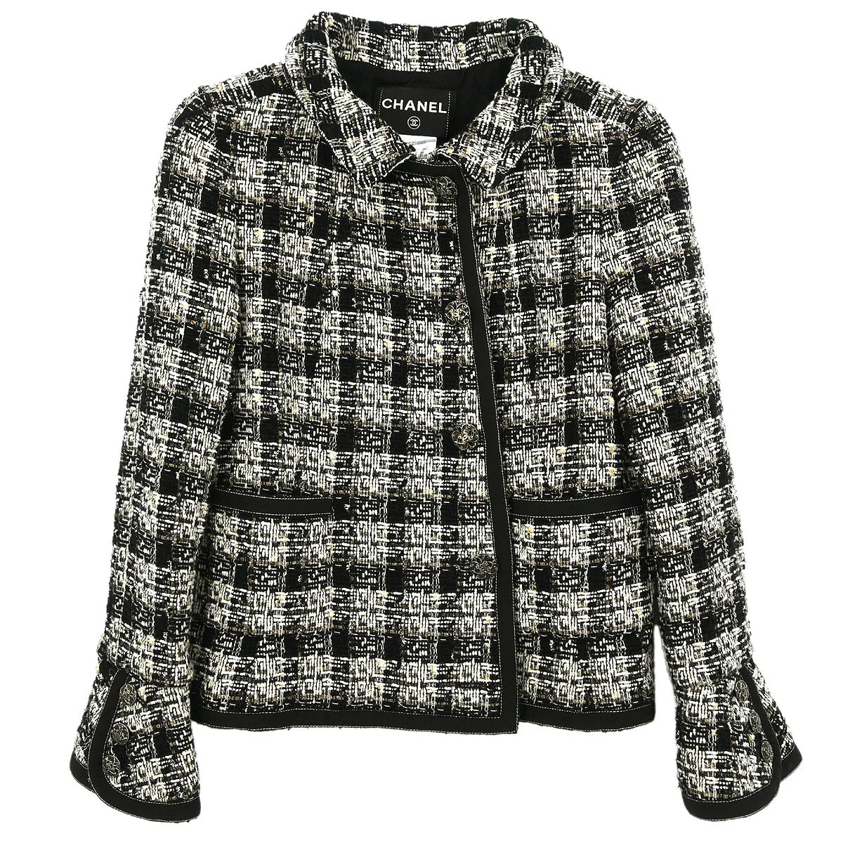 Chanel Single Breasted Jacket Black #38