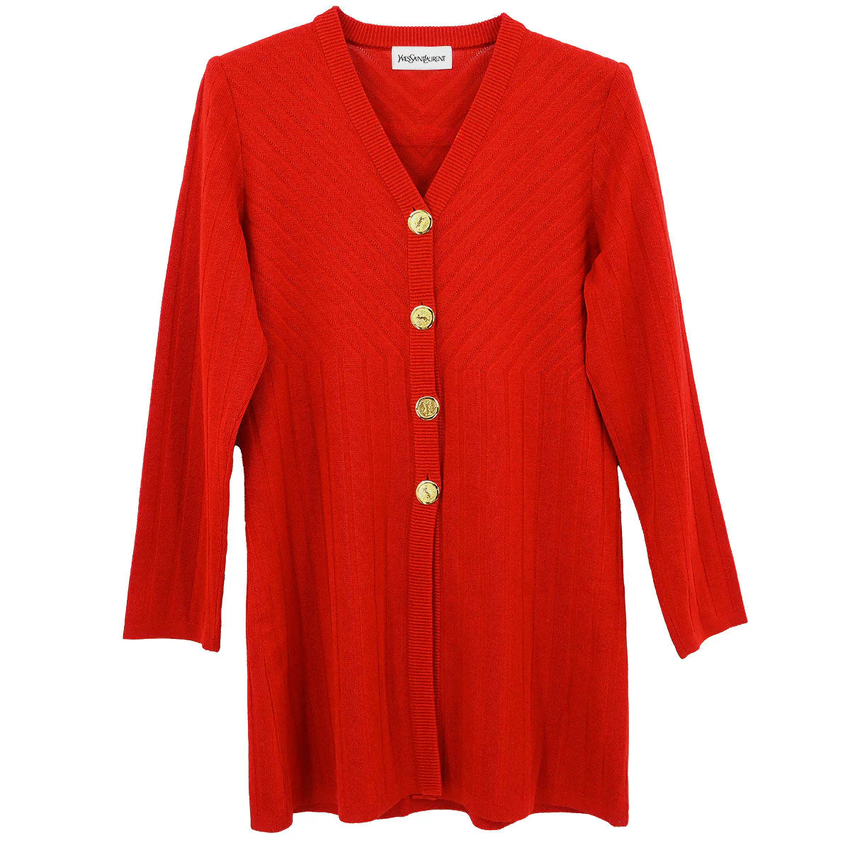 Yves Saint Laurent Cardigan Red #M