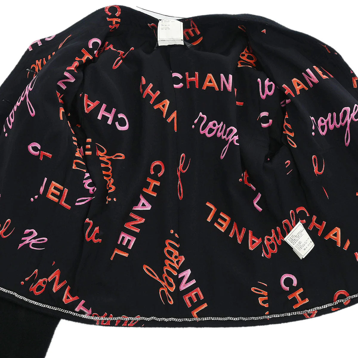 Chanel Setup Suit Jacket Skirt Black #38 - Image 5