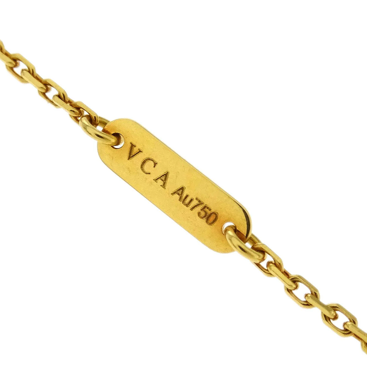 Van Cleef & Arpels Vintage Alhambra Pendant Necklace Au750 Onyx - Image 3