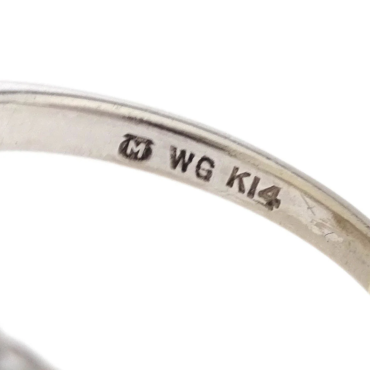 Mikimoto Ring 14KWG Genuine Pearl Silver #49 - Image 4
