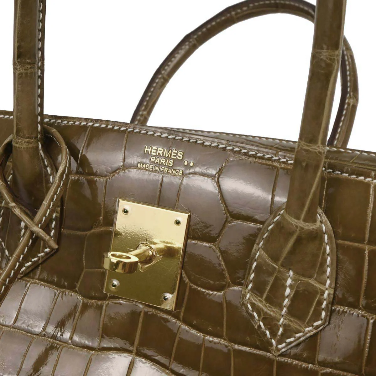 Hermes * Ficelle Niloticus Birkin 30 Handbag - Image 9