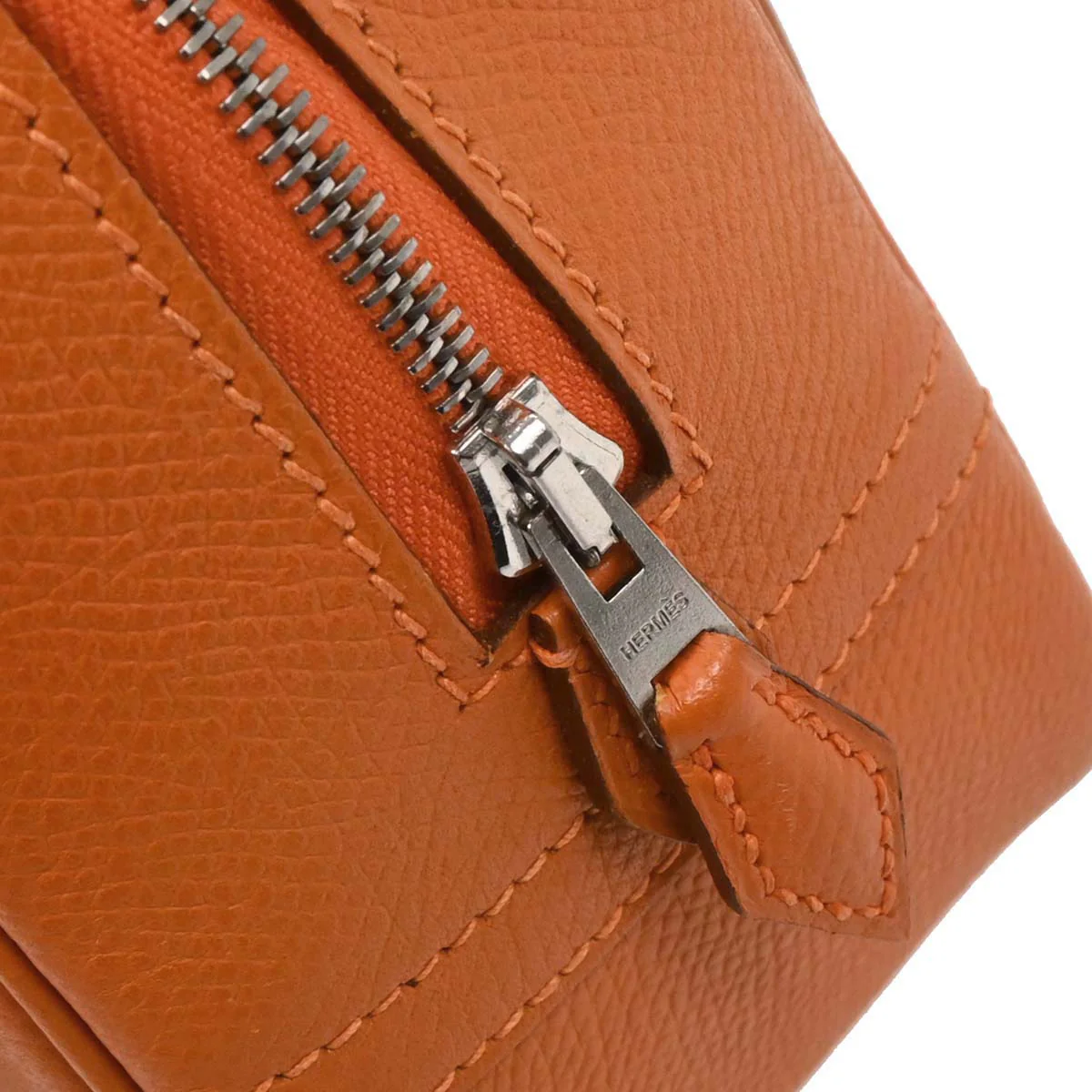 Hermes Orange Epsom Mini Plume Handbag - Image 6