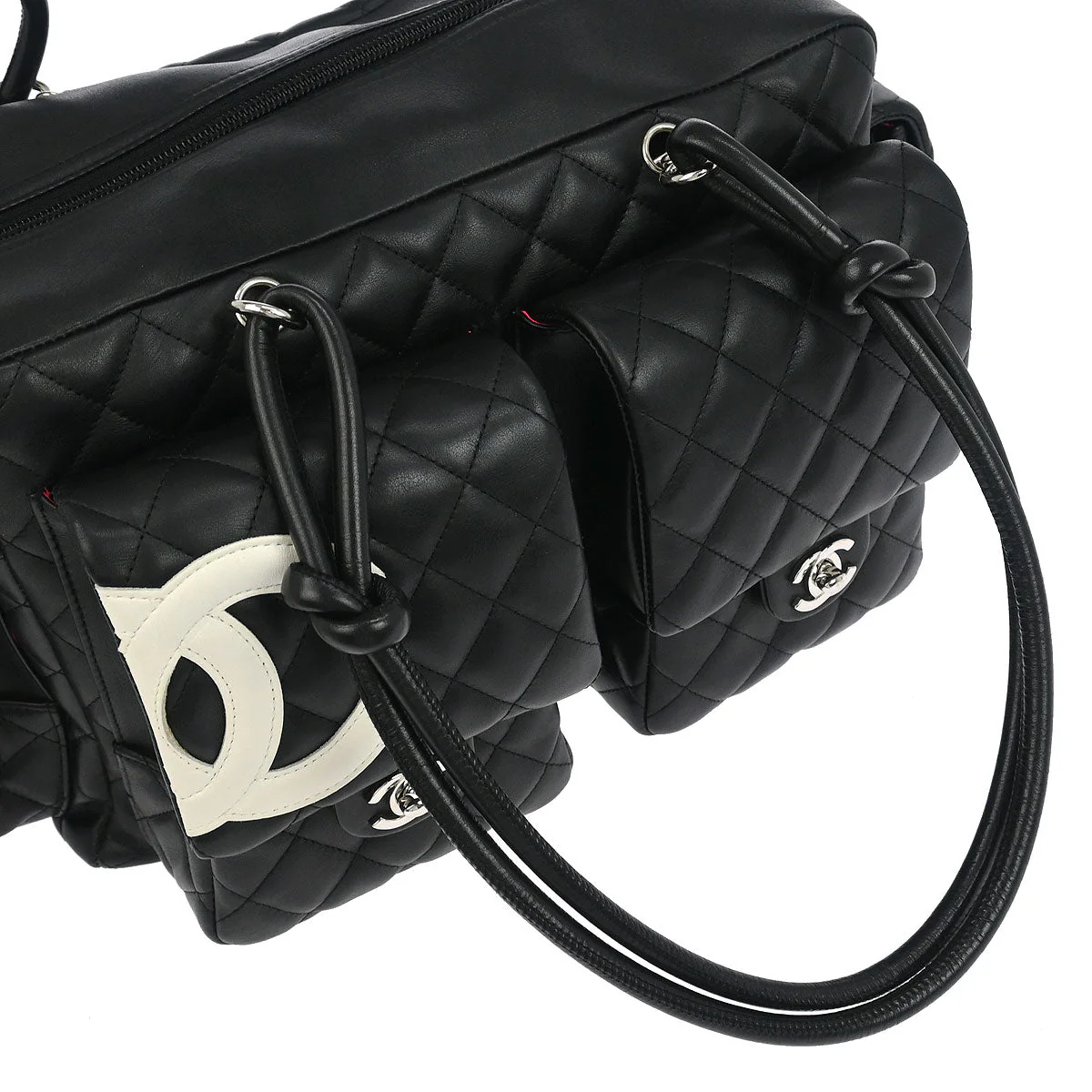 Chanel 2004-2005 Black Calfskin Cambon Ligne Reporter Bag - Image 4