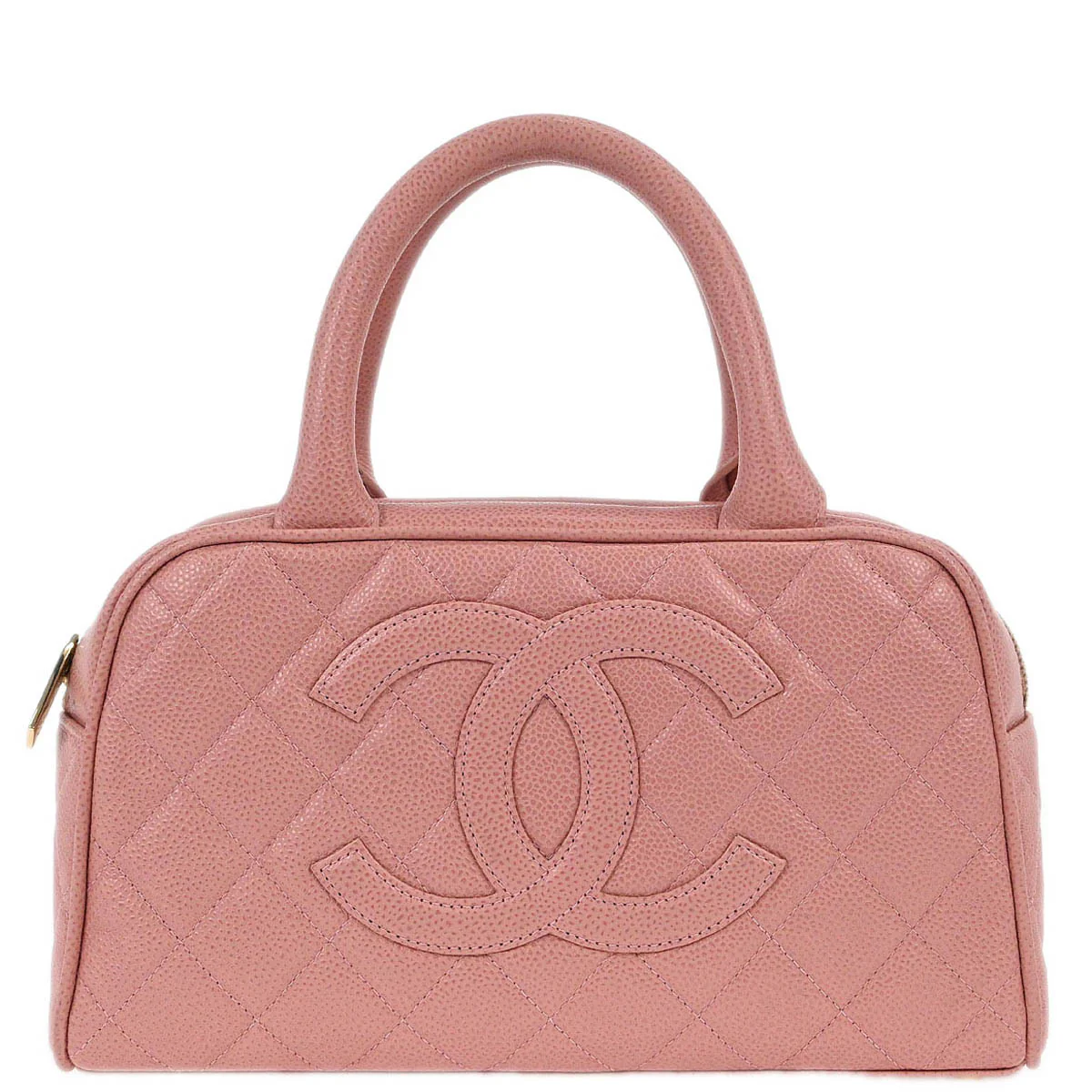 Chanel 2003-2004 Pink Caviar Bowling Bag