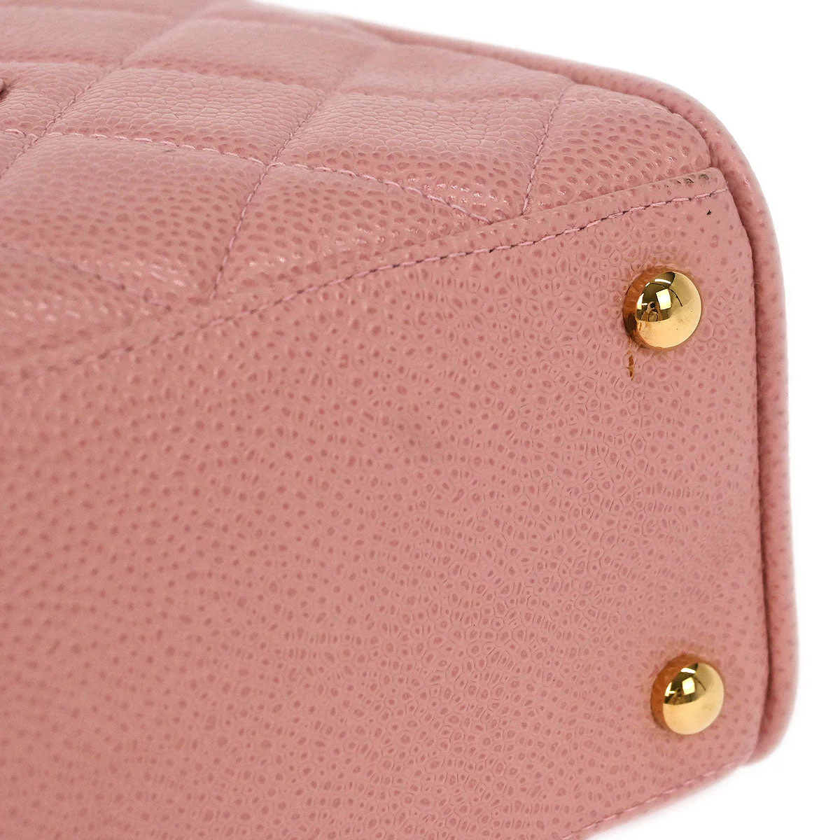 Chanel 2003-2004 Pink Caviar Bowling Bag - Image 3