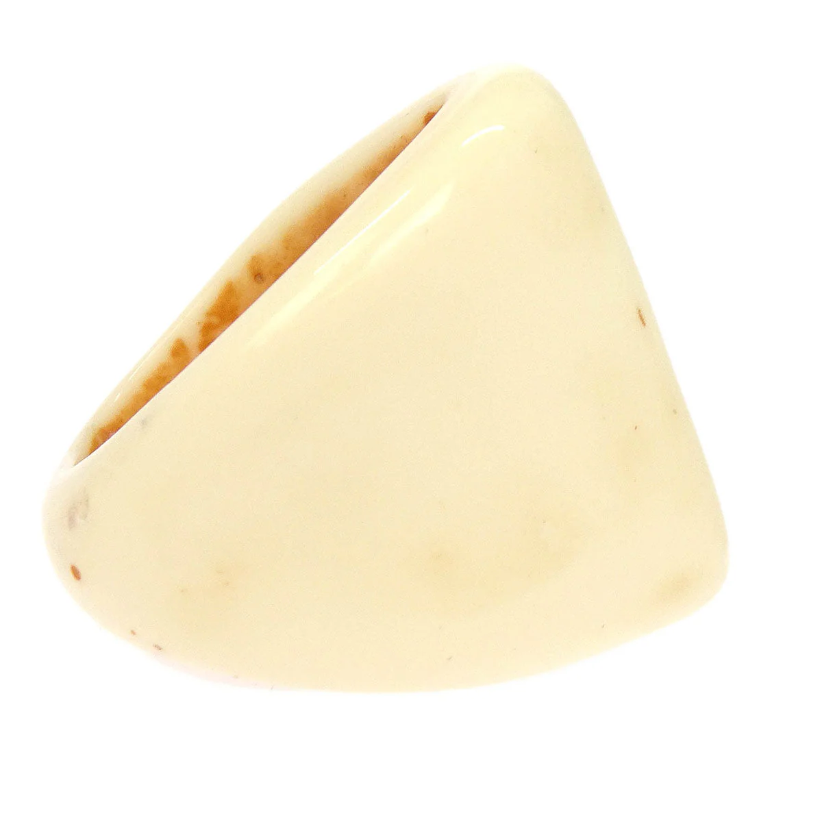 Chanel Ring Acrylic Ivory #52 01P - Image 2