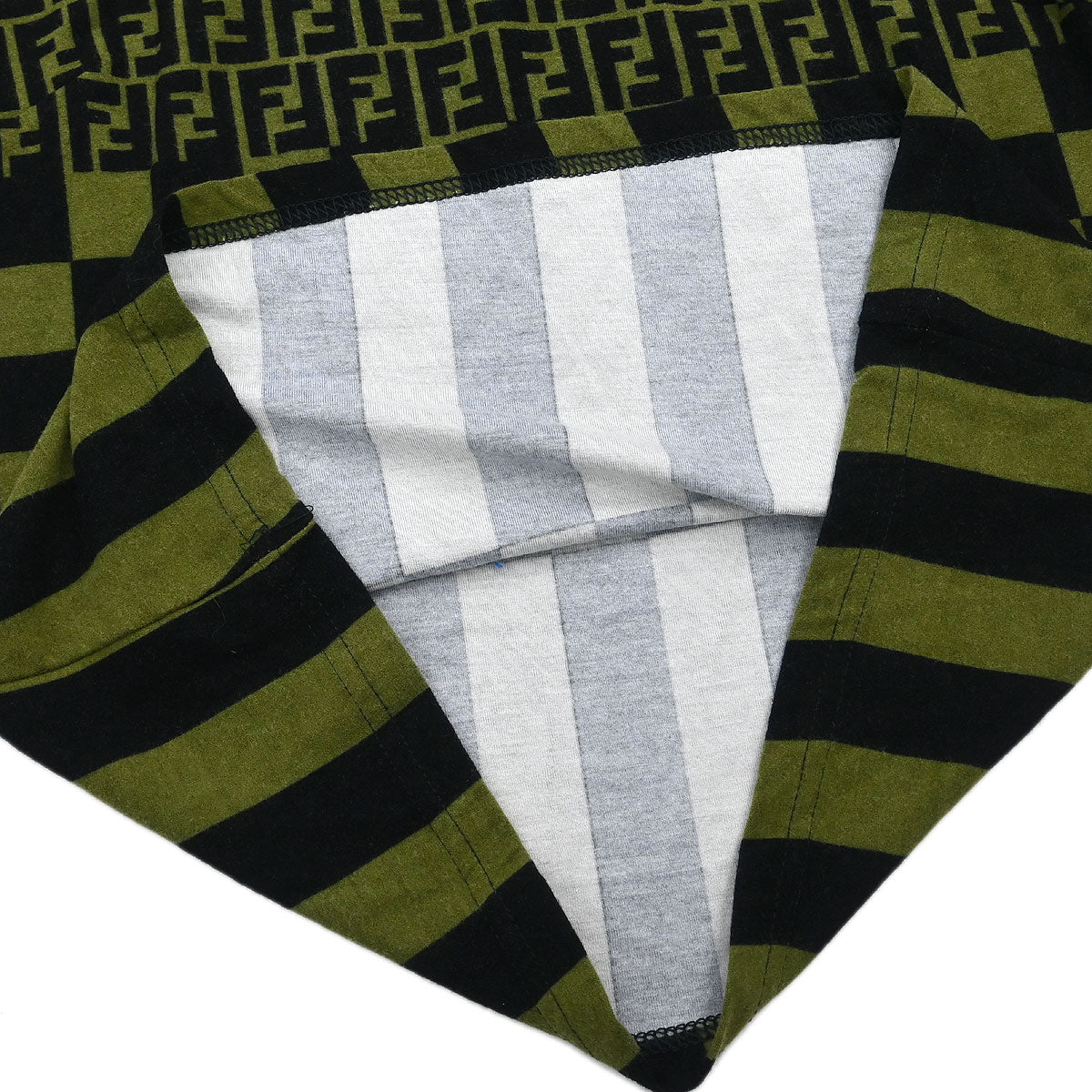 Fendi Polo Shirt Top Zucca Dark Green #44 - Image 6