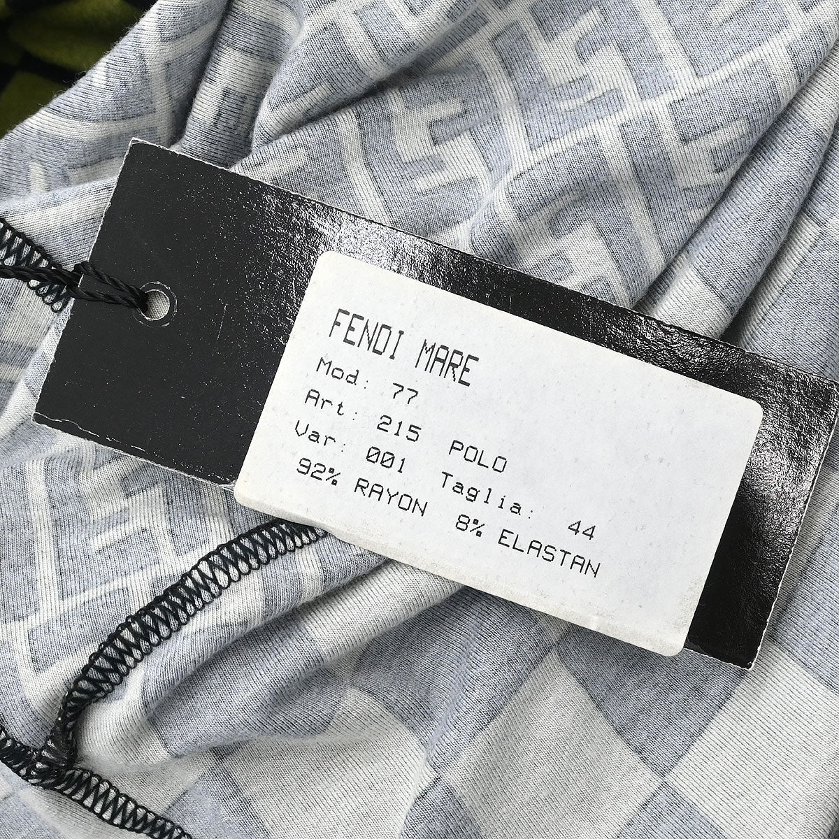 Fendi Polo Shirt Top Zucca Dark Green #44 - Image 8