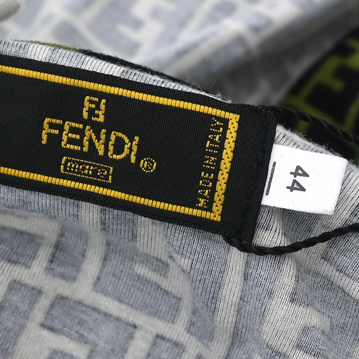 Fendi Polo Shirt Top Zucca Dark Green #44 - Image 9