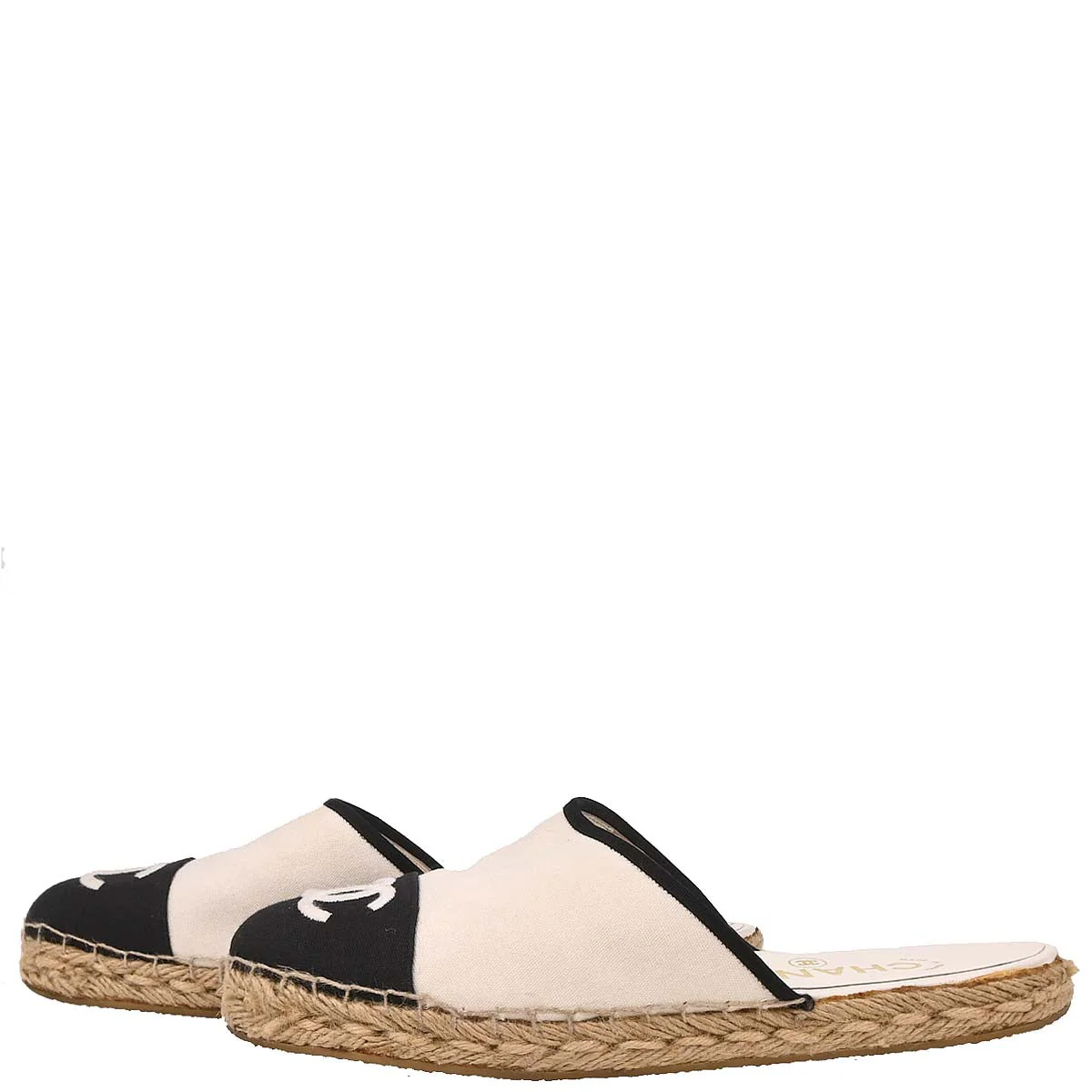 Chanel * Espadrilles Sabot Sandals Shoes #37 - Image 2