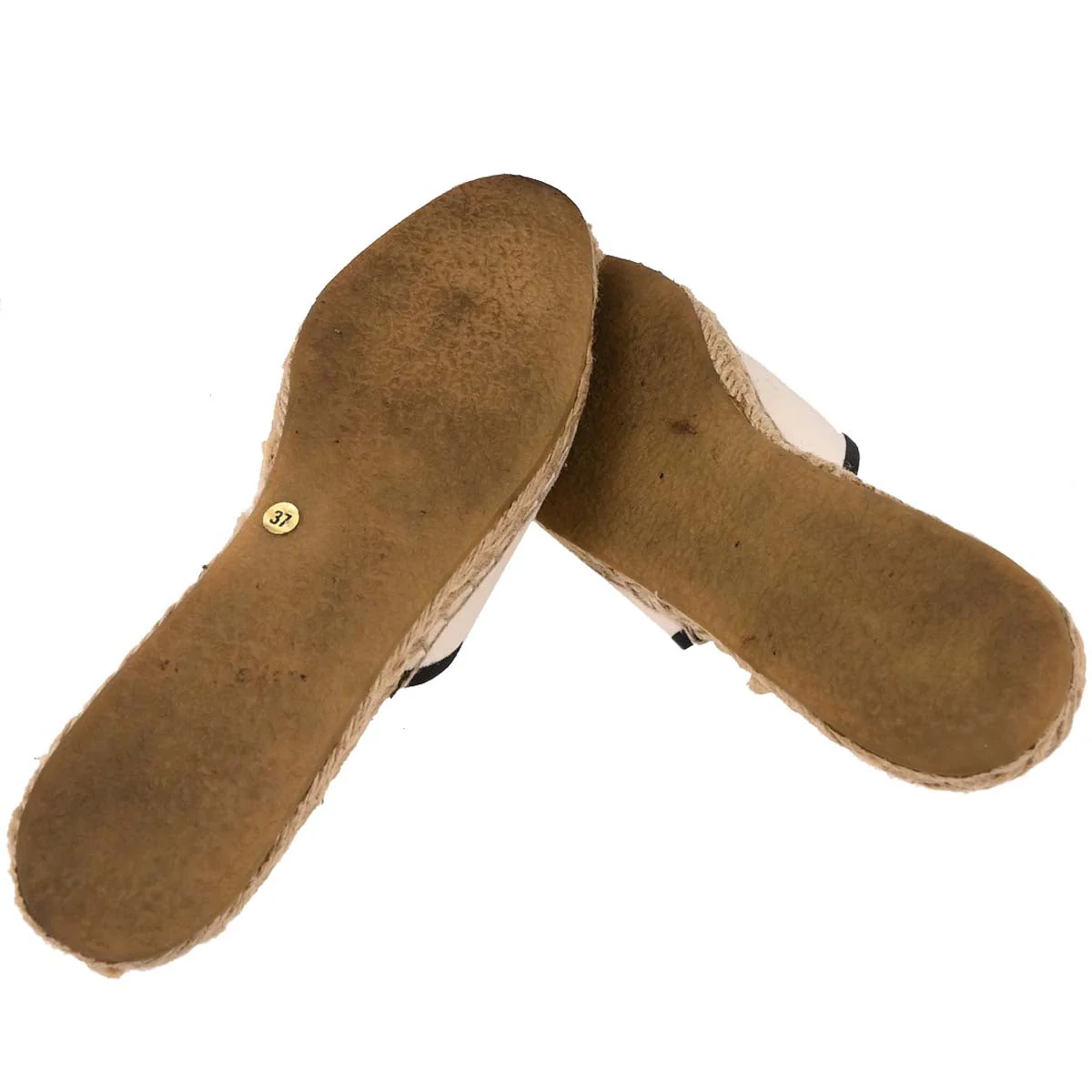 Chanel * Espadrilles Sabot Sandals Shoes #37 - Image 4