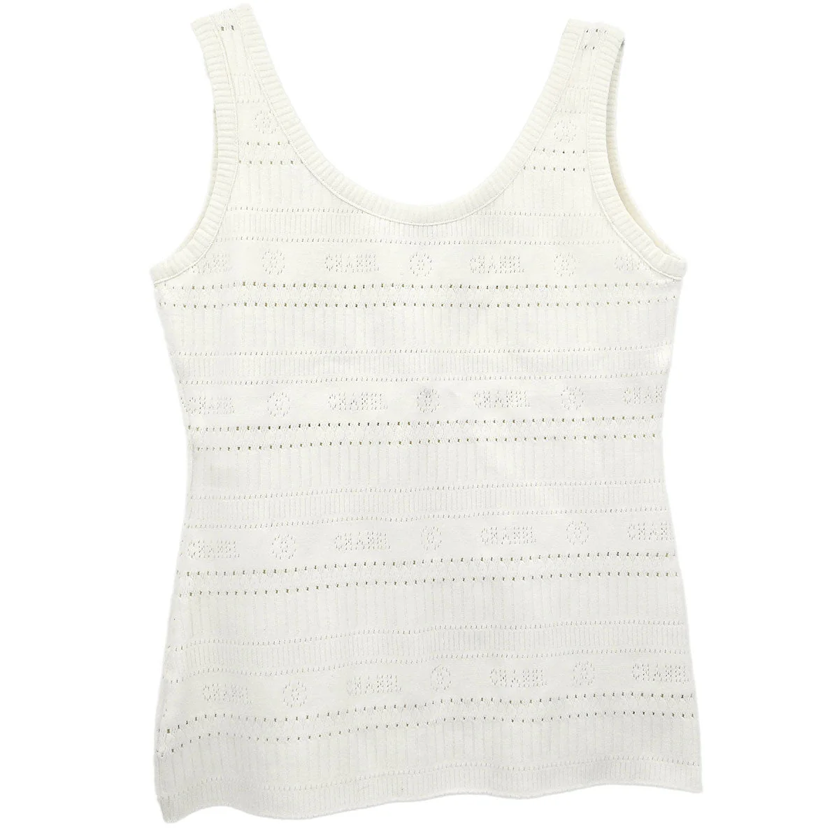 Chanel 1997 Sleeveless Tank Top White #42