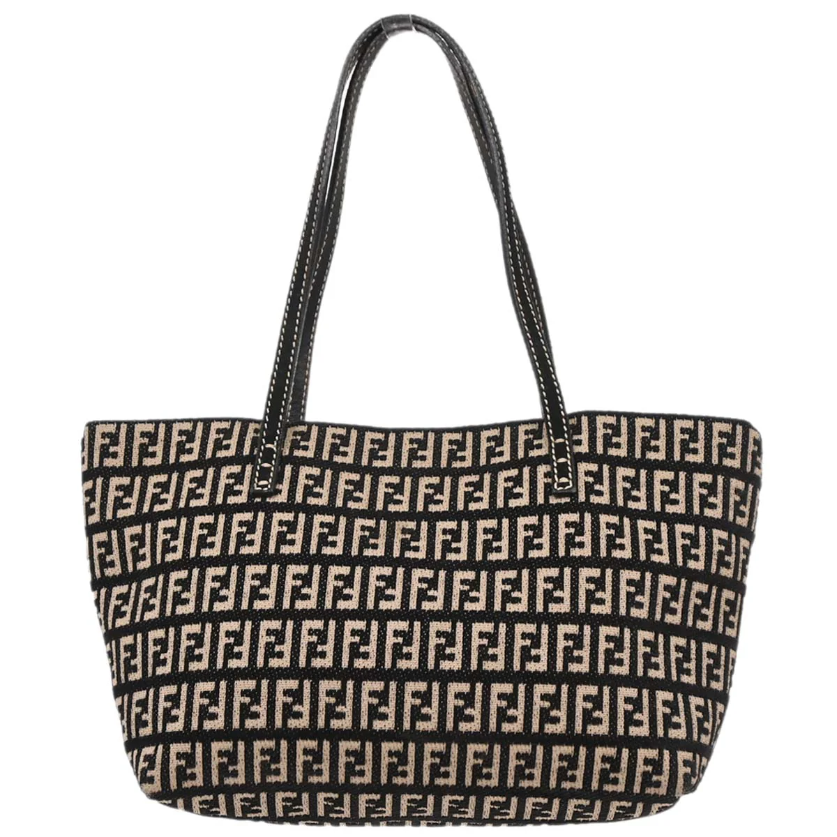 Fendi Black Zucchino Tote Handbag
