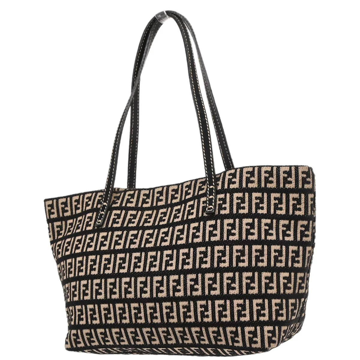 Fendi Black Zucchino Tote Handbag - Image 2
