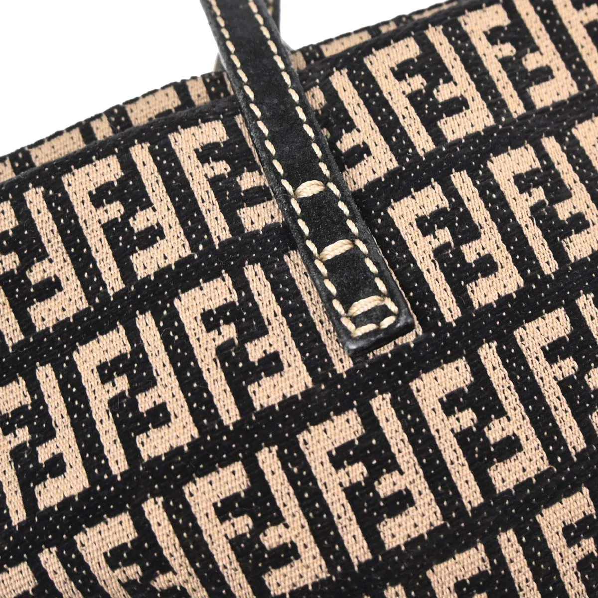 Fendi Black Zucchino Tote Handbag - Image 6