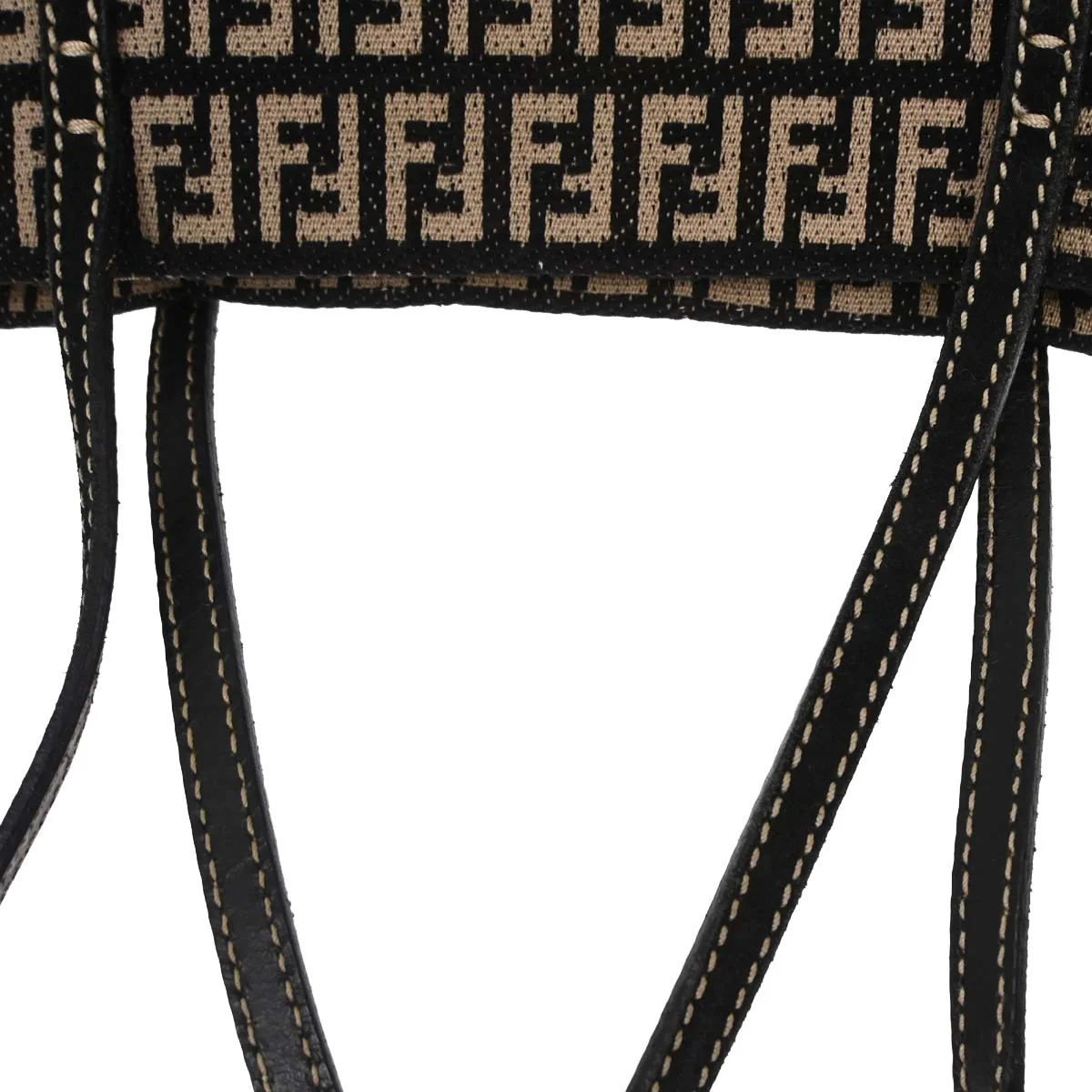 Fendi Black Zucchino Tote Handbag - Image 7
