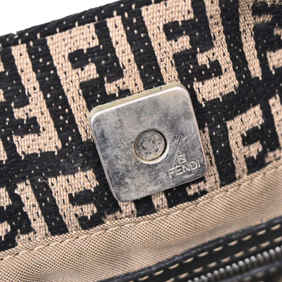 Fendi Black Zucchino Tote Handbag - Image 9