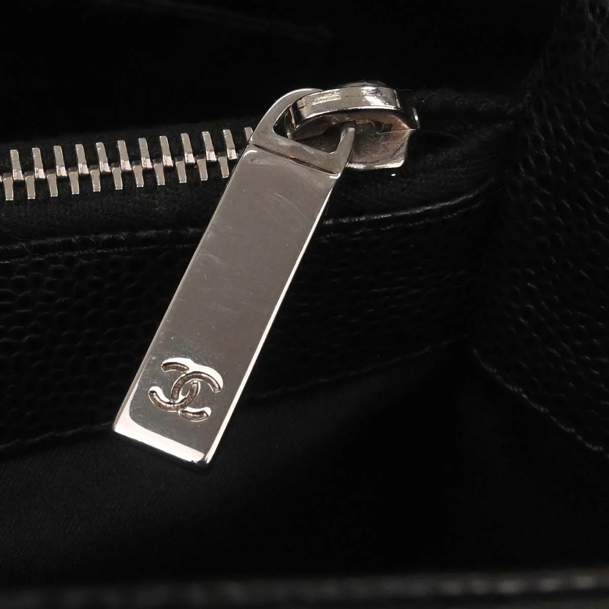 Chanel Black Caviar Skin Grand Shopping Tote GST XL Chain Handbag - Image 16