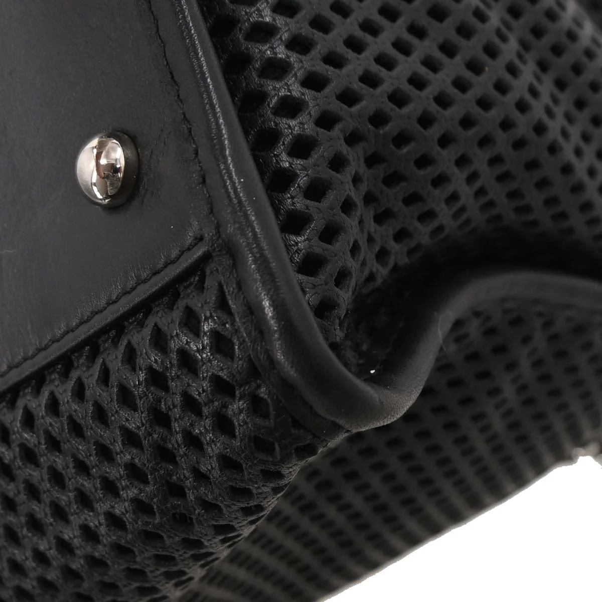 Chanel Black Perforated Calfskin Up In The Air Tote 2way Shoulder Chain Handbag - Image 8