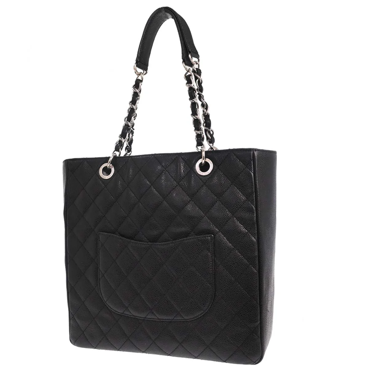 Chanel 2012-2013 Black Caviar Caviar Petite Shopping Tote XL PST Tote Handbag - Image 2