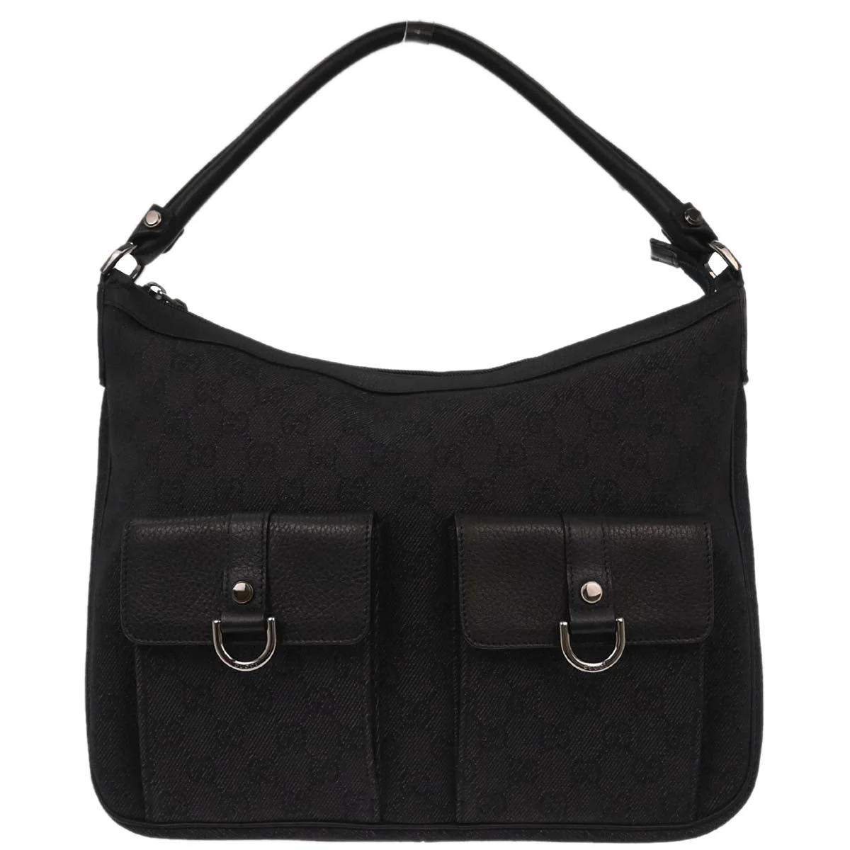 Gucci Dark Gray Black GG Handbag