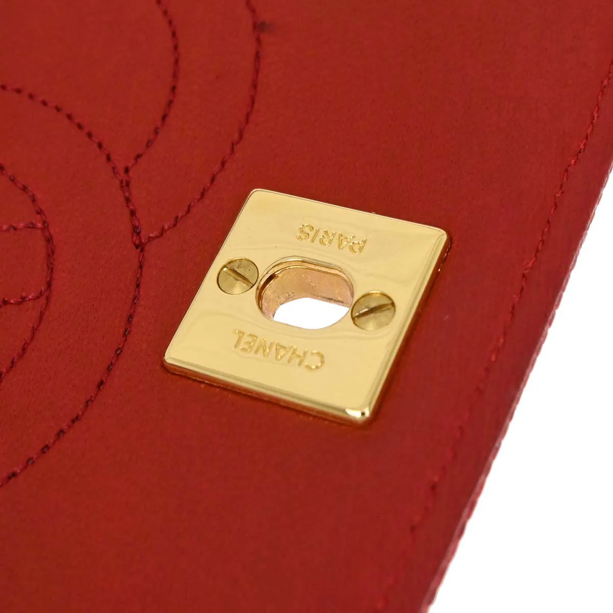 Chanel * 1989-1991 Red Lizard Turnlock Mini Full Flap Shoulder Bag - Image 20