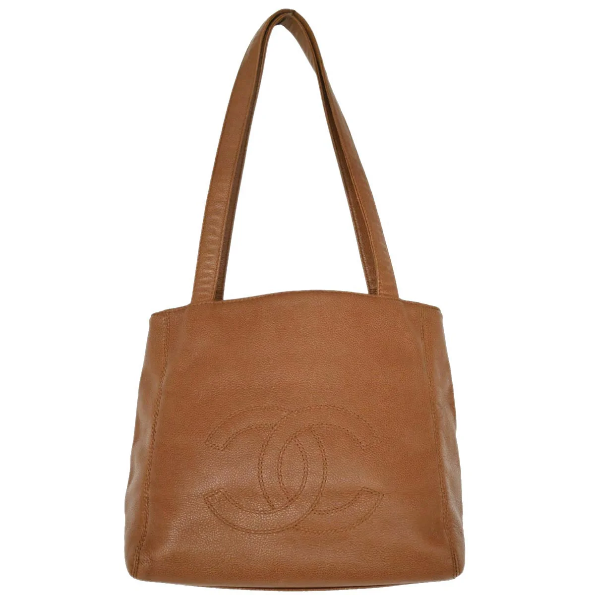 Chanel Brown Caviar Skin Tote Handbag