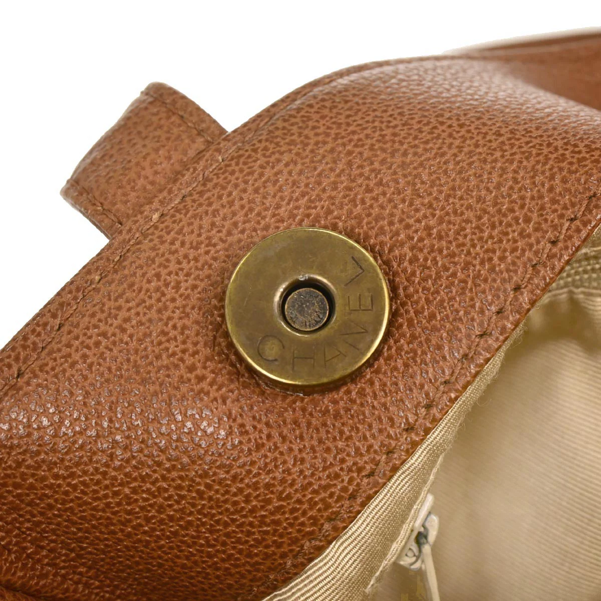 Chanel Brown Caviar Skin Tote Handbag - Image 11