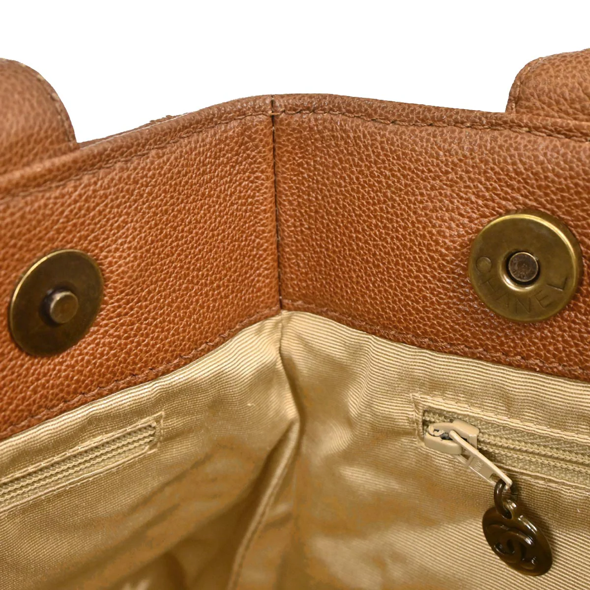 Chanel Brown Caviar Skin Tote Handbag - Image 9