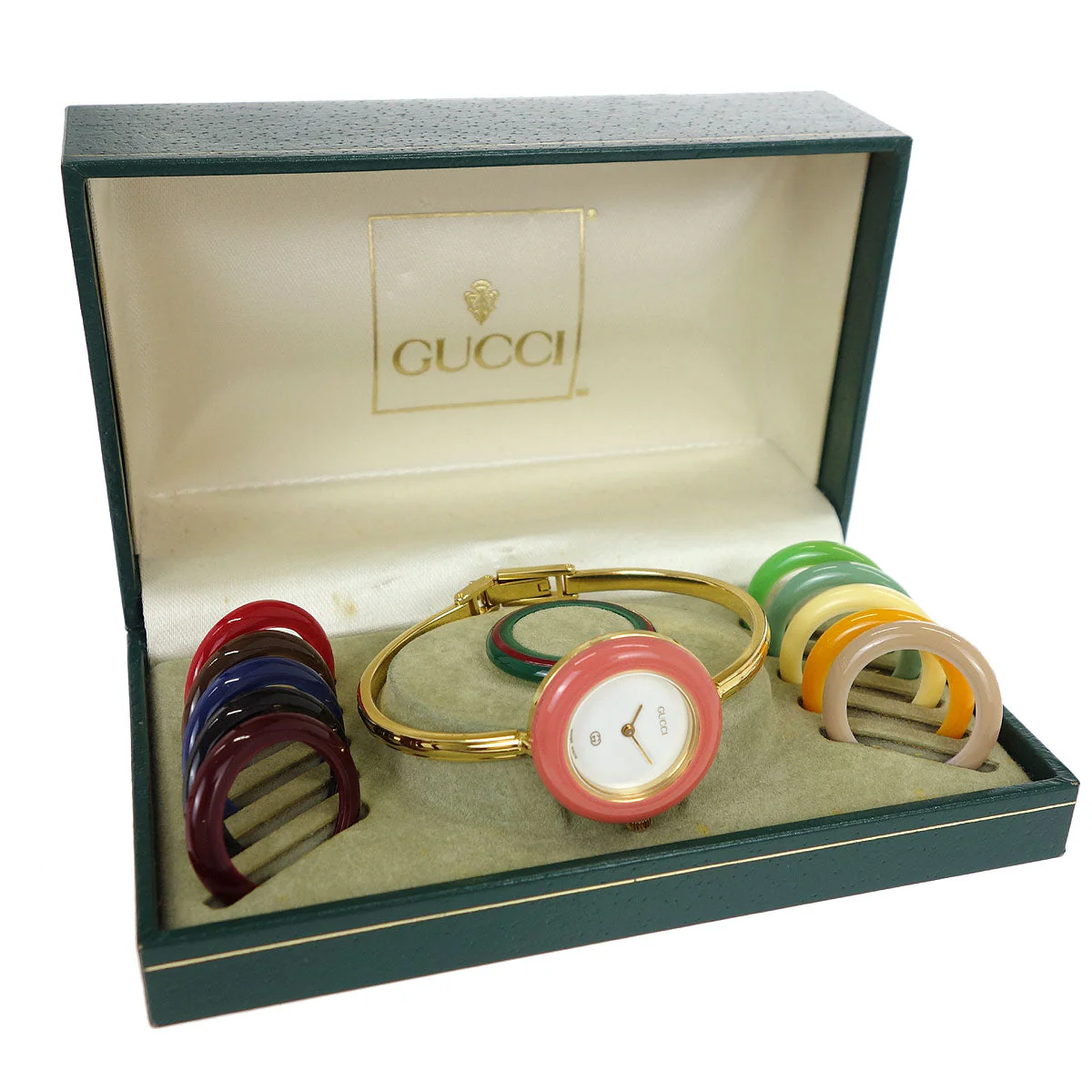 Gucci 11/12 Change Bezel Chameleon Quartz Watch SS