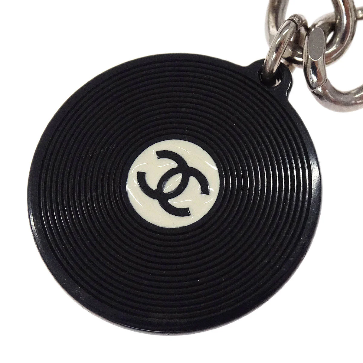 Chanel Record Cassette Tape Chain Belt Silver Rhinestone 04P - Image 4