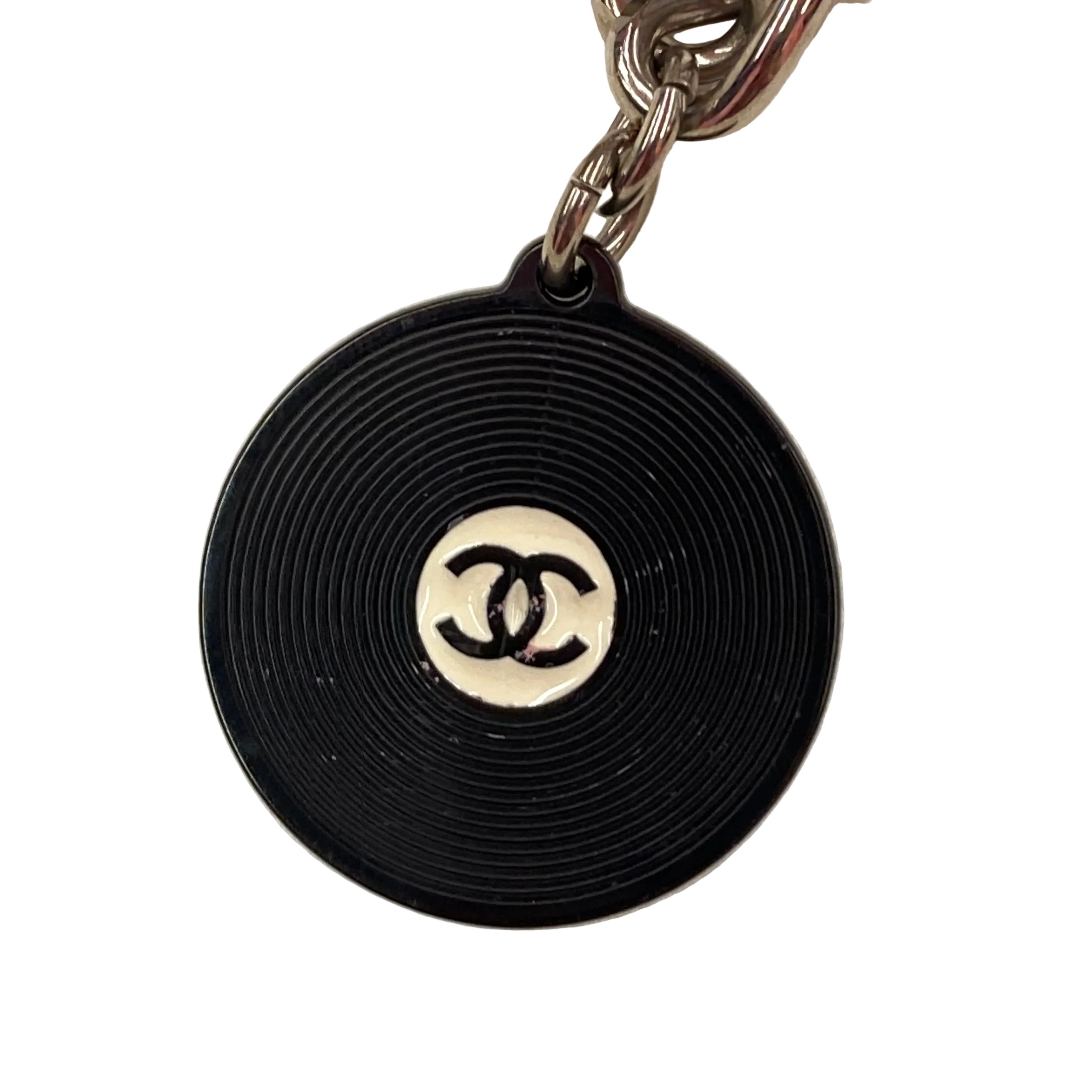 Chanel Record Cassette Tape Chain Belt Silver Rhinestone 04P - Image 5