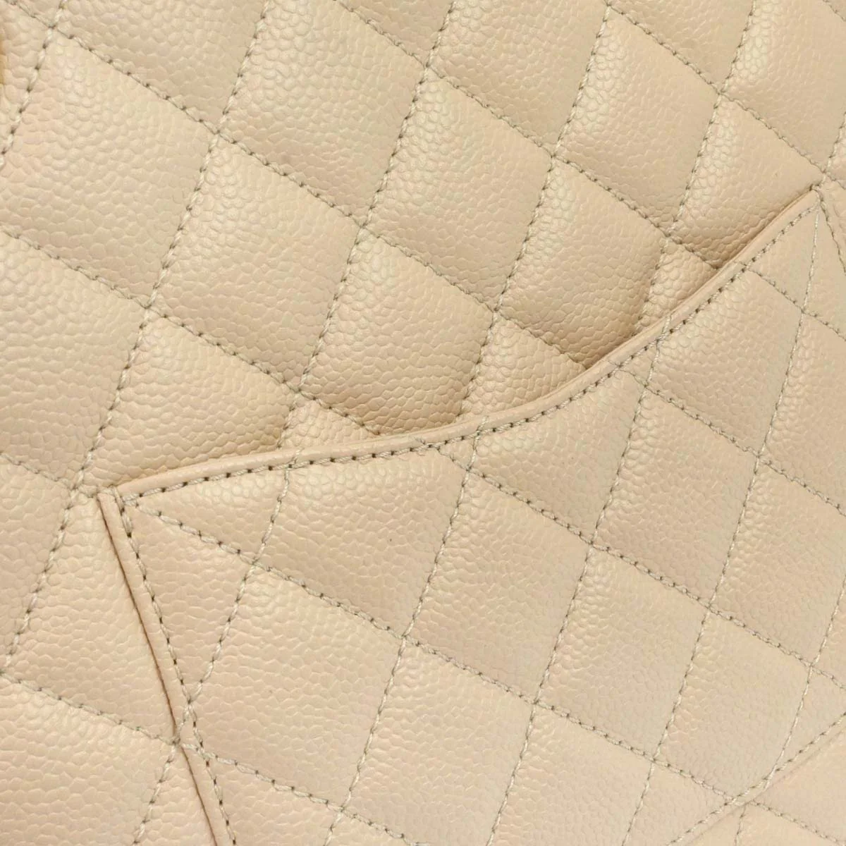 Chanel Light Beige Caviar Petite Shopping Tote PST Chain Handbag - Image 5