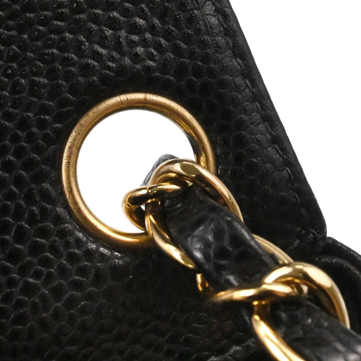 Chanel 2003-2004 Black Caviar Skin Mini Classic Square Flap Bag 17 - Image 13
