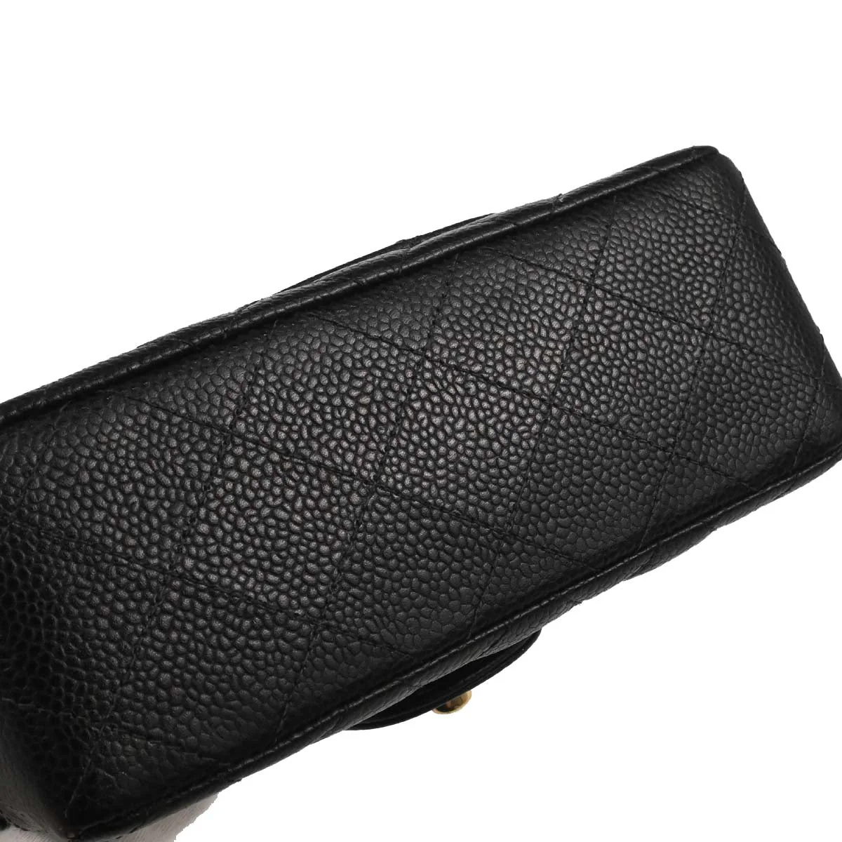 Chanel 2003-2004 Black Caviar Skin Mini Classic Square Flap Bag 17 - Image 3