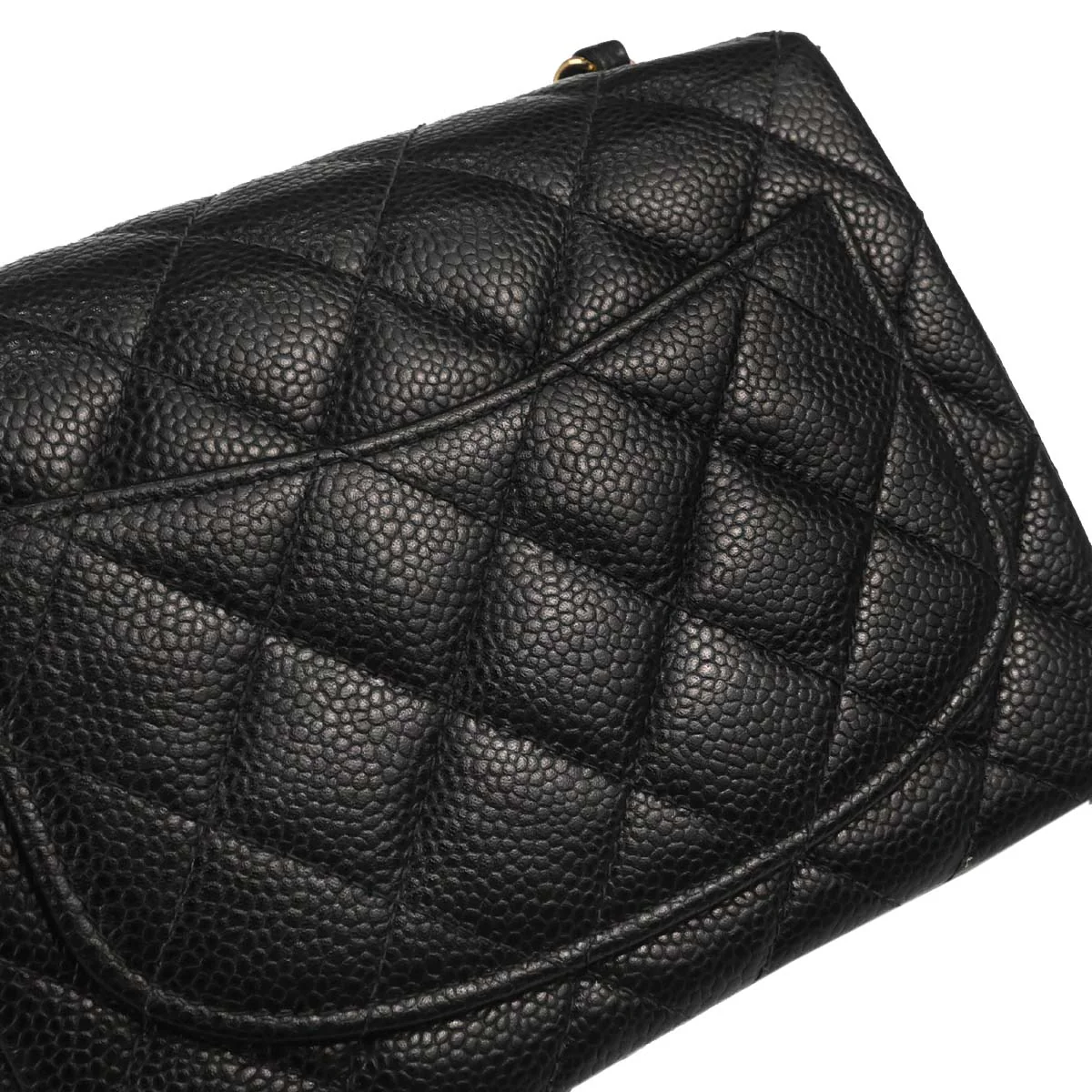 Chanel 2003-2004 Black Caviar Skin Mini Classic Square Flap Bag 17 - Image 8