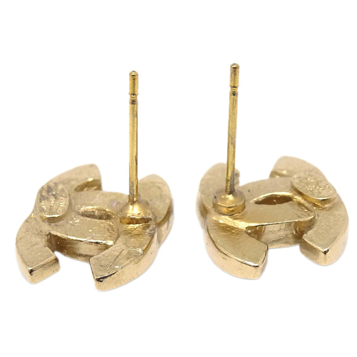 Chanel CC Pierced Earrings Black 02A - Image 2