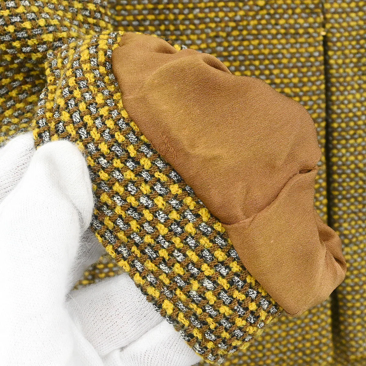 Chanel 1996 Setup Suit Jacket Skirt Tweed Brown #36 - Image 5