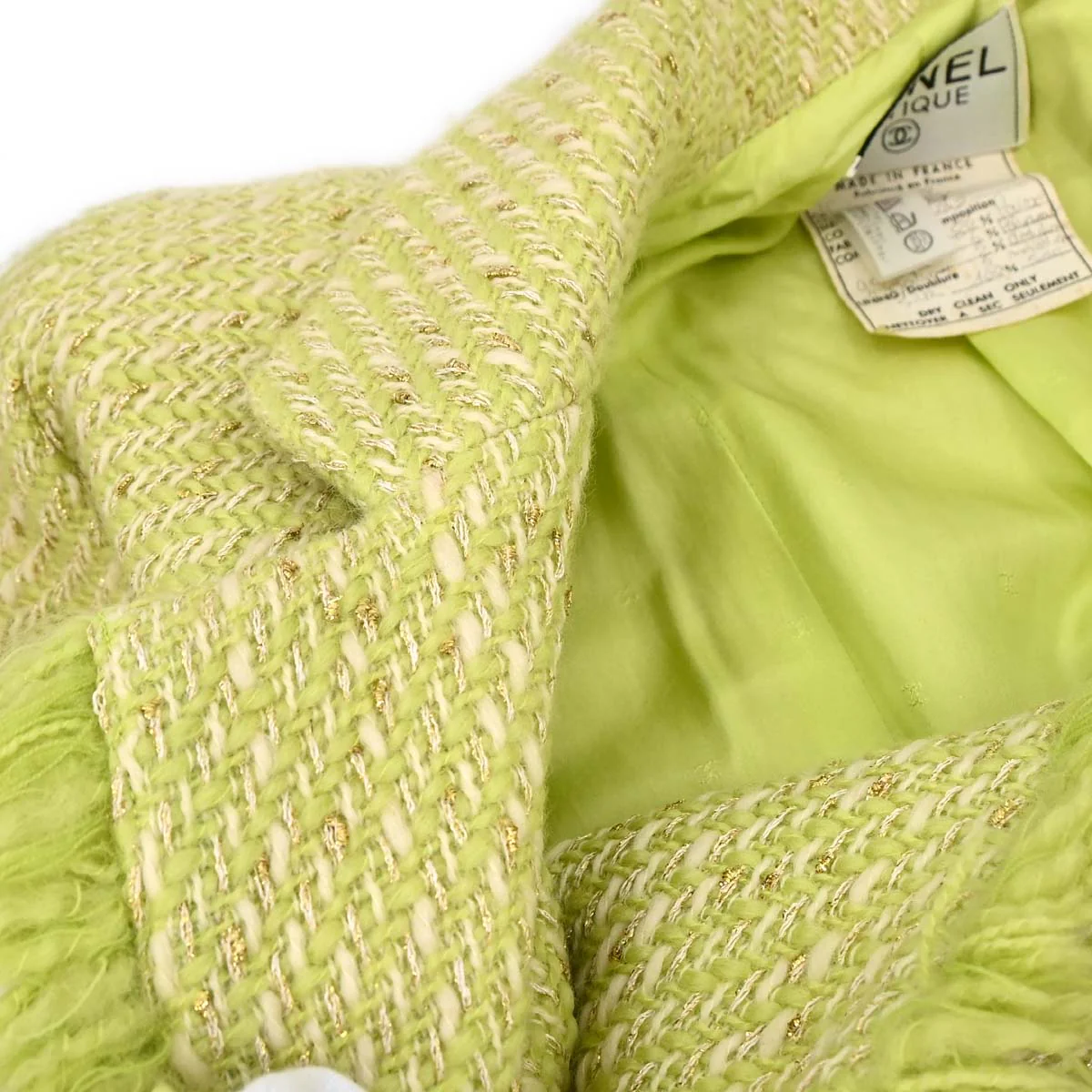 Chanel 1993 Setup Suit Jacket Sleeveless Dress Green #34 - Image 10