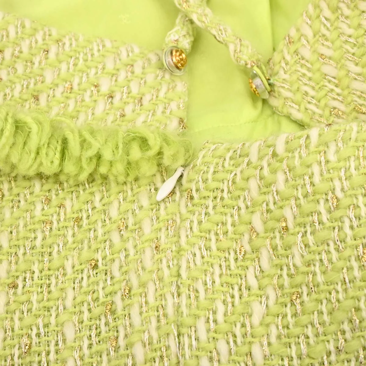 Chanel 1993 Setup Suit Jacket Sleeveless Dress Green #34 - Image 19