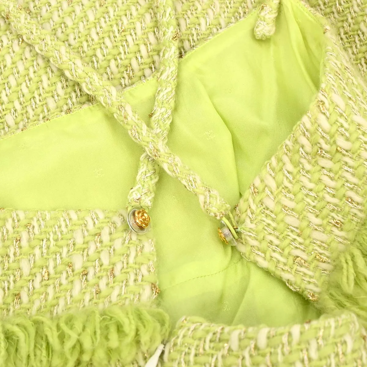 Chanel 1993 Setup Suit Jacket Sleeveless Dress Green #34 - Image 20