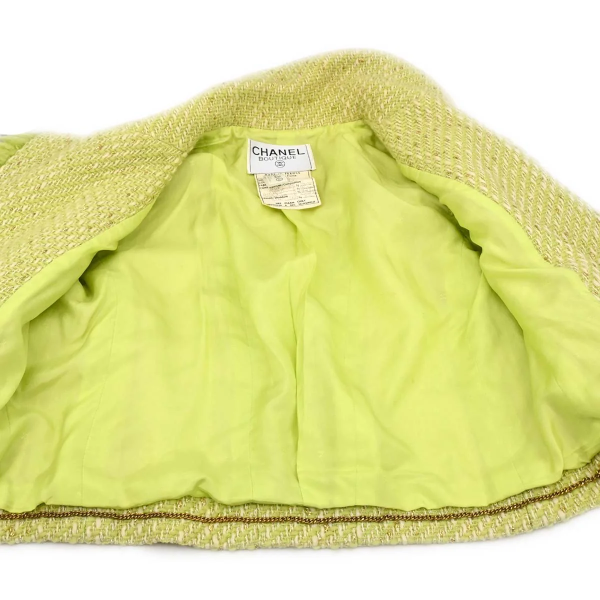 Chanel 1993 Setup Suit Jacket Sleeveless Dress Green #34 - Image 4