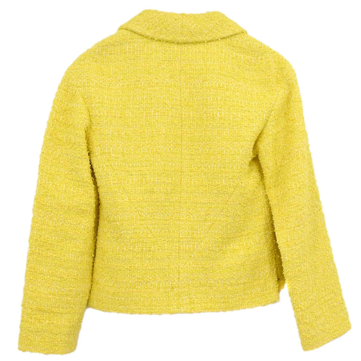 Chanel 2011-2012 Single Breasted Jacket Tweed Yellow #36 - Image 2