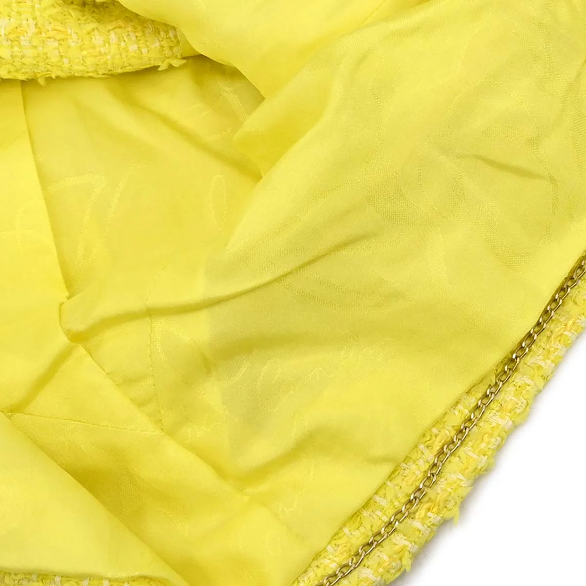 Chanel 2011-2012 Single Breasted Jacket Tweed Yellow #36 - Image 5