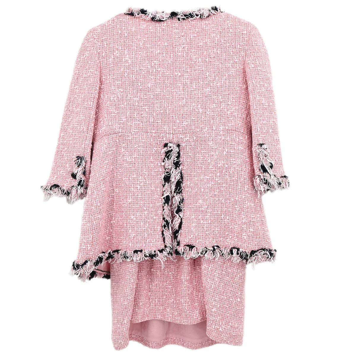 Chanel 2007 Setup Suit Jacket Mini Dress Tweed Pink #38 - Image 2