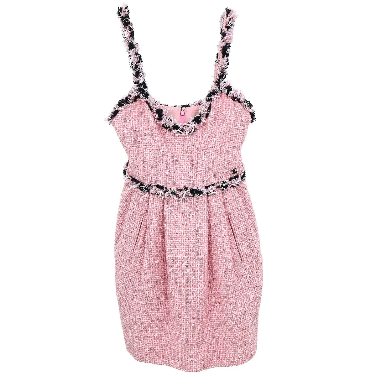 Chanel 2007 Setup Suit Jacket Mini Dress Tweed Pink #38 - Image 3